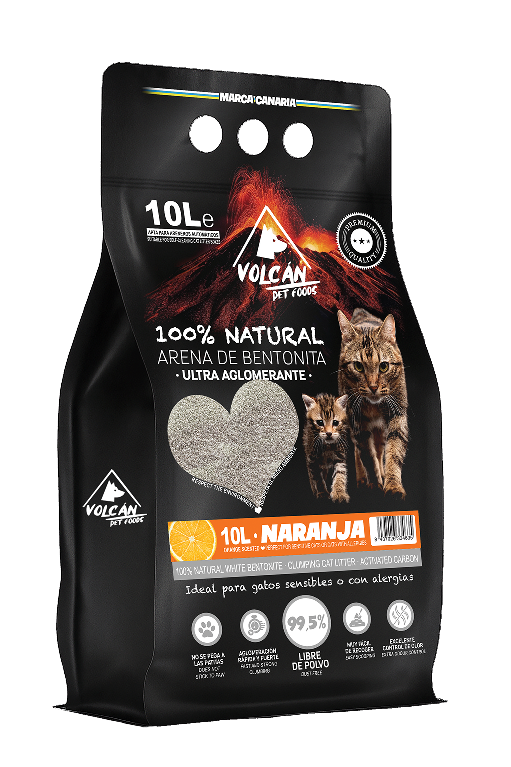 VOLCAN Arena aroma naranja