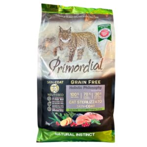 Esterilizado piel y pelo salmón y pavo
