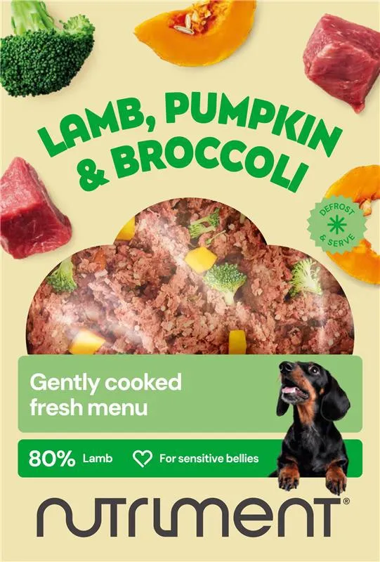 NUTRIMENT Cordero , calabaza y brócoli (cocinado)