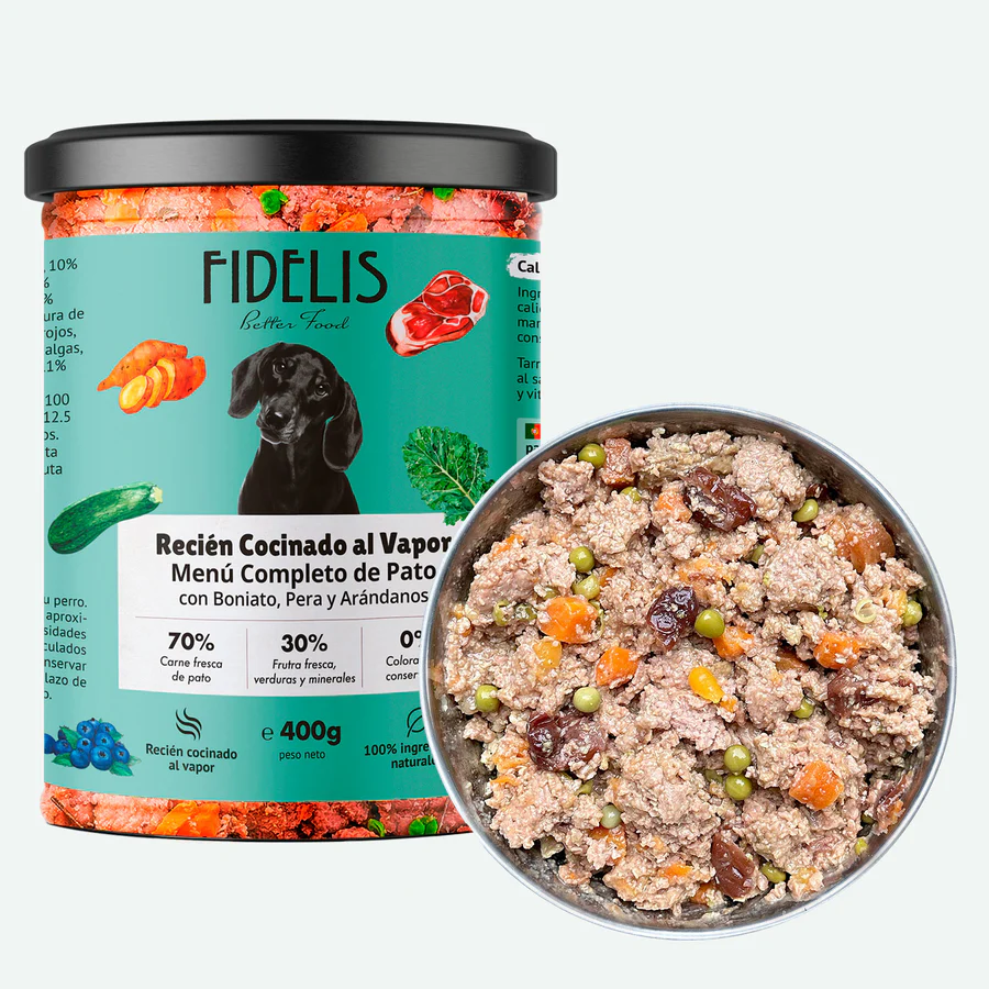 FIDELIS. Pato con Boniato, Pera y Arándanos