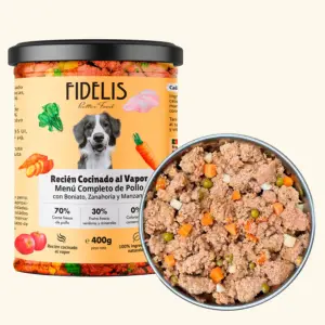 FIDELIS. Pollo con Boniato, Zanahoria y Manzana