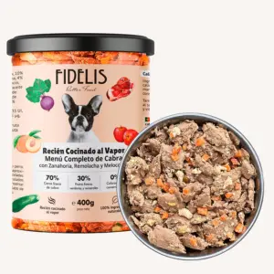 FIDELIS. Cabra con Zanahoria ,Remolacha y Melocotón.