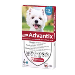 ADVANTIX. Pipetas antiparasitarias 4-10 kg