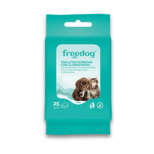 FREEDOG. Toallitas Húmedas con Clorhexidina para perros y gatos