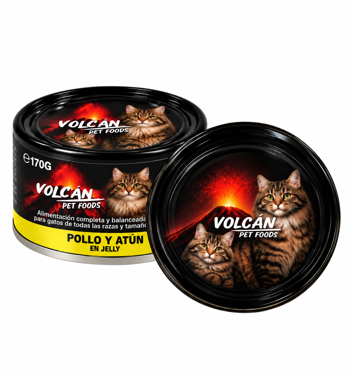 VOLCAN. Pollo y Atun en Jelly